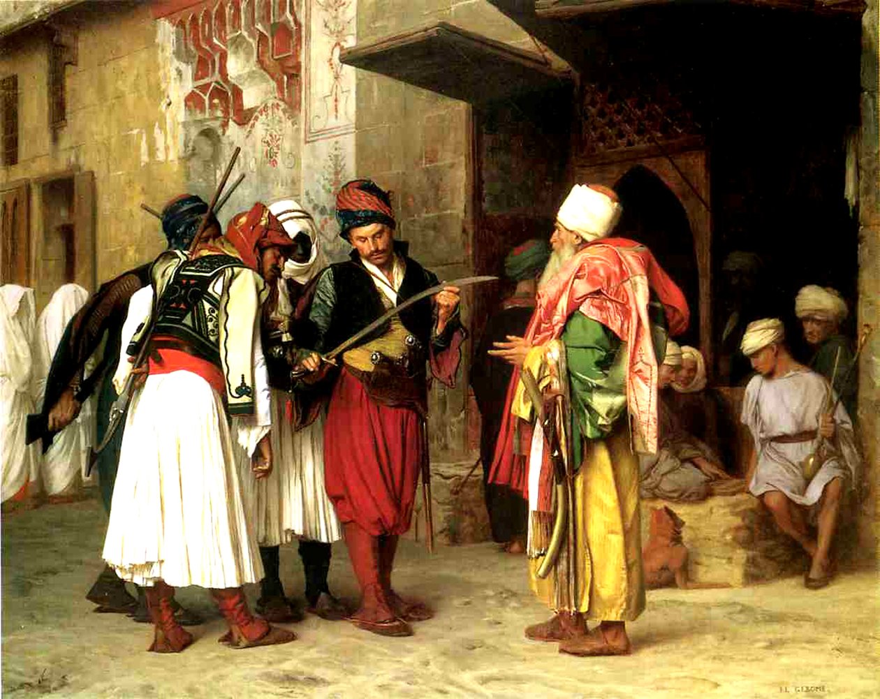 Régi ruhakereskedő, Kairó, 1866 alkotó: Jean Leon Gerome