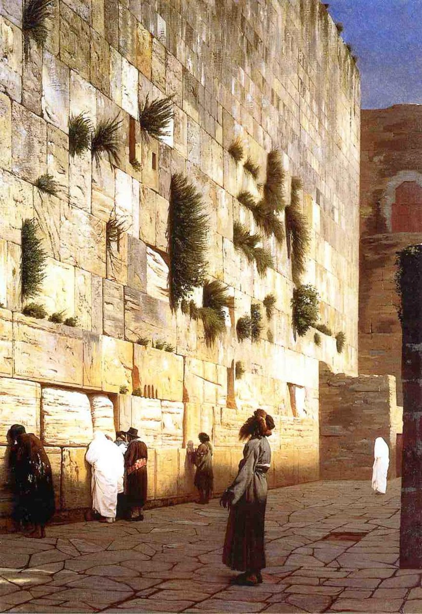 A Siratófal, Jeruzsálem, 1869 alkotó: Jean Leon Gerome