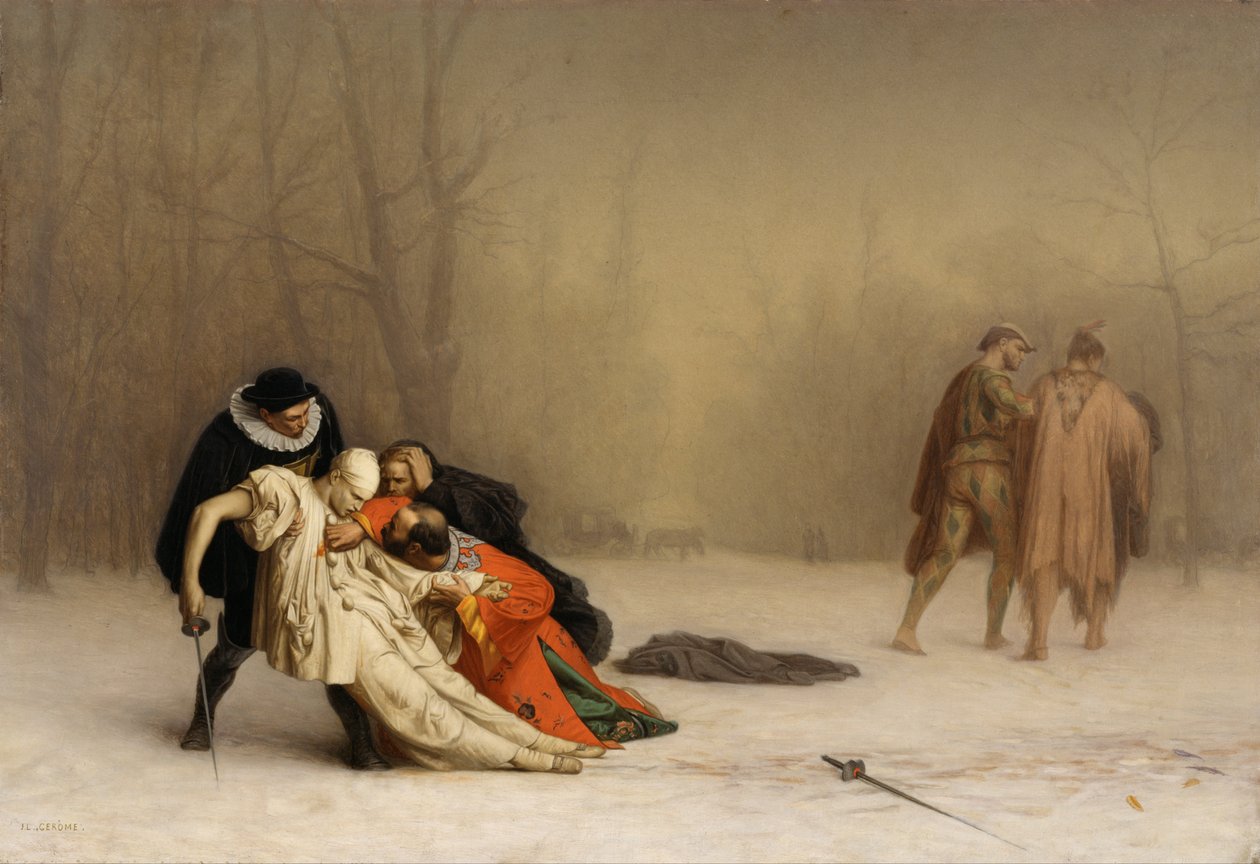 Párbaj az álarcos után alkotó: Jean Leon Gerome
