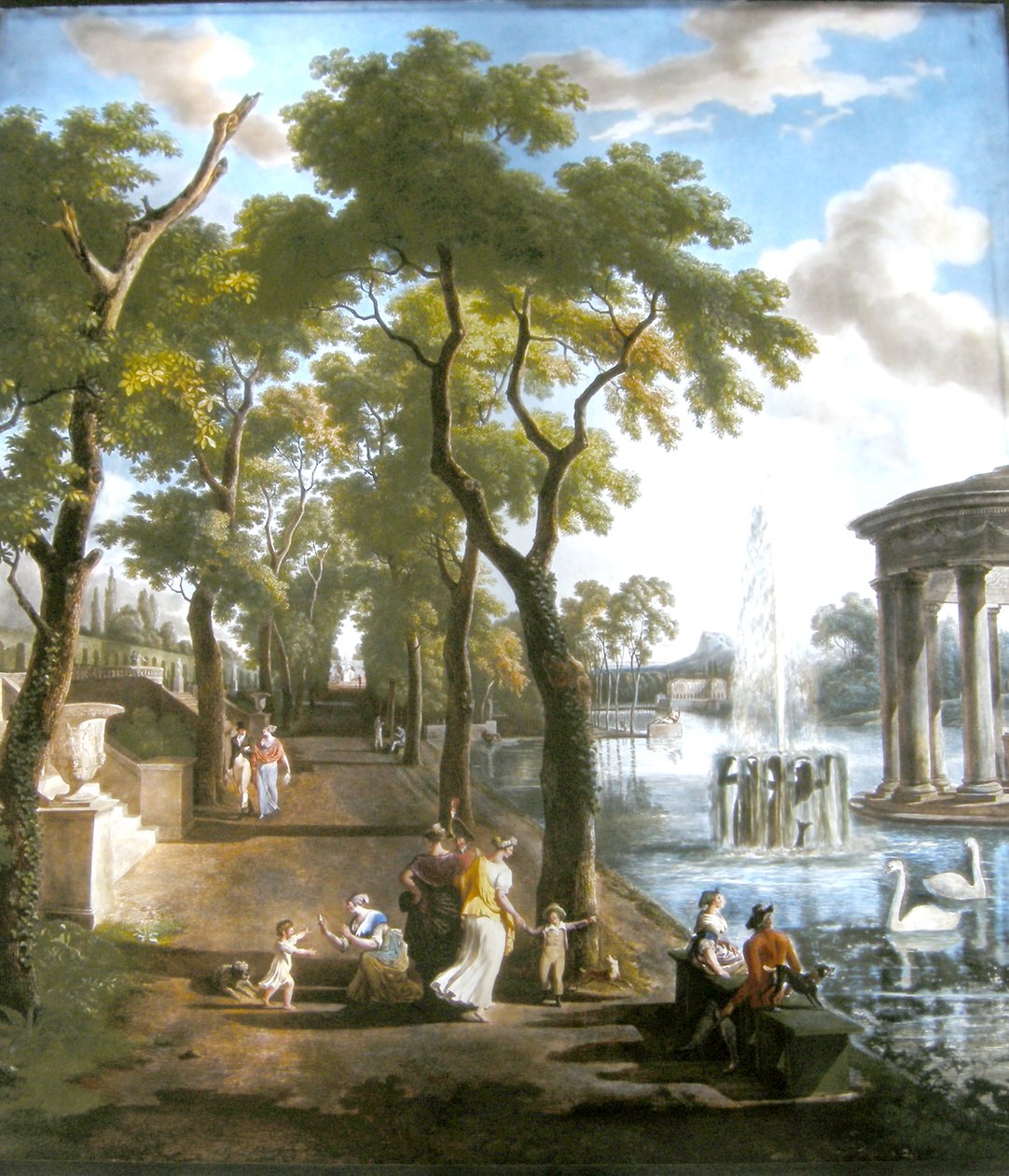 Képzeletbeli táj, Dihl gyár, 1806 (olaj, üveg) alkotó: Jean Louis De Marne