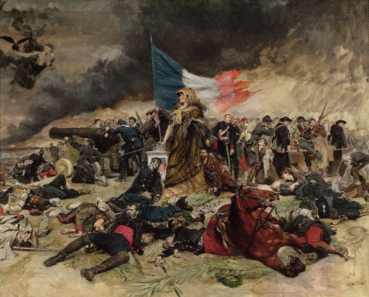 Párizs ostromának allegóriája, 1870 alkotó: Jean Louis Ernest Meissonier
