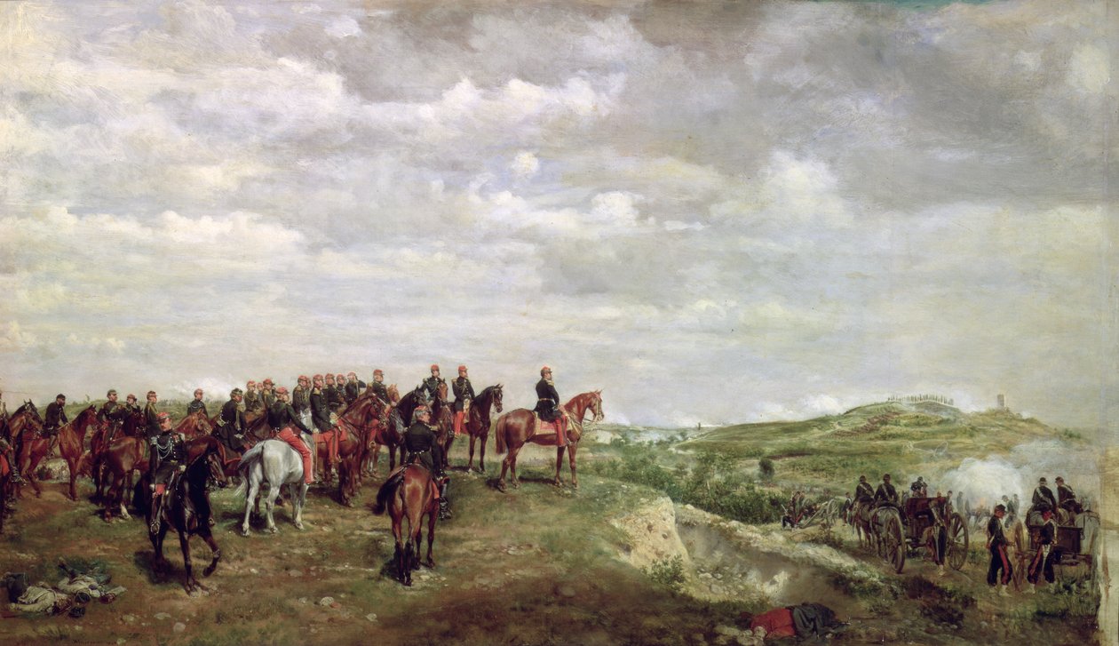III. Napóleon (1808-73) a solferinói csatában 1859-ben, 1863-ban (panel) alkotó: Jean Louis Ernest Meissonier