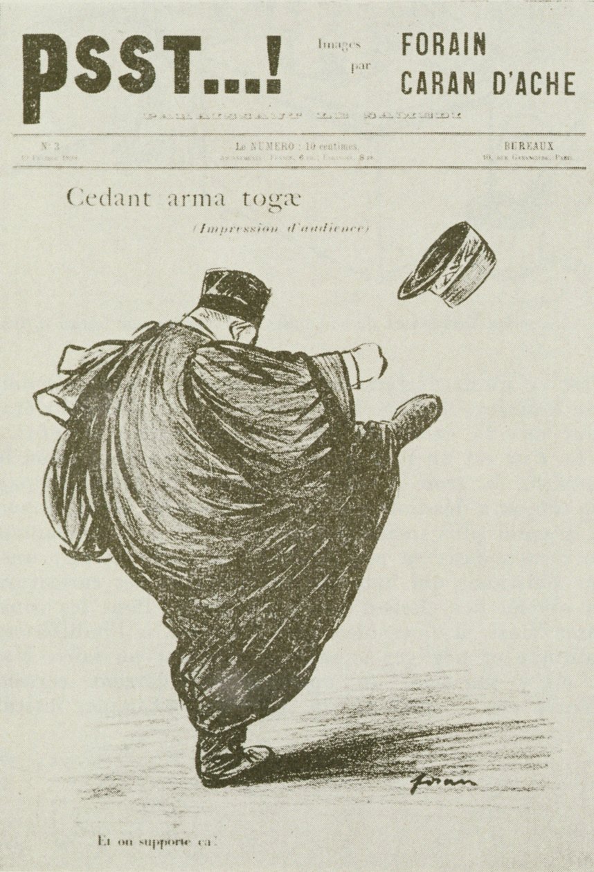 A fegyverek engedjenek utat a civileknek. 3, „Psst”, 1898 alkotó: Jean Louis Forain