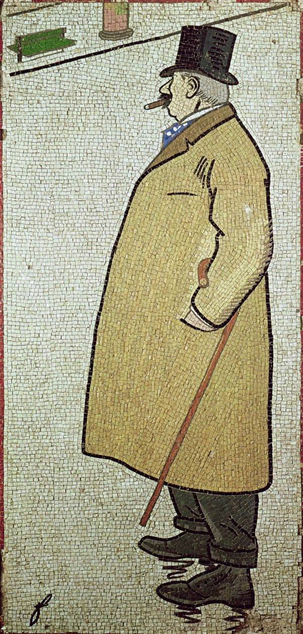 The Old Walker, 1900 körül (mozaik) alkotó: Jean Louis Forain