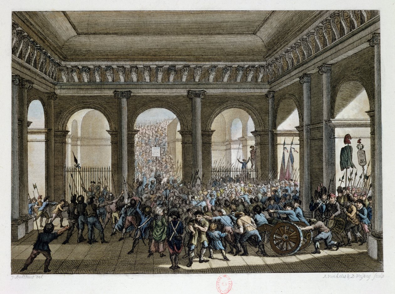 A párizsi nép megszállja a Tuileriákat (1792. június 20.), 1792 alkotó: Jean Louis the Younger Prieur