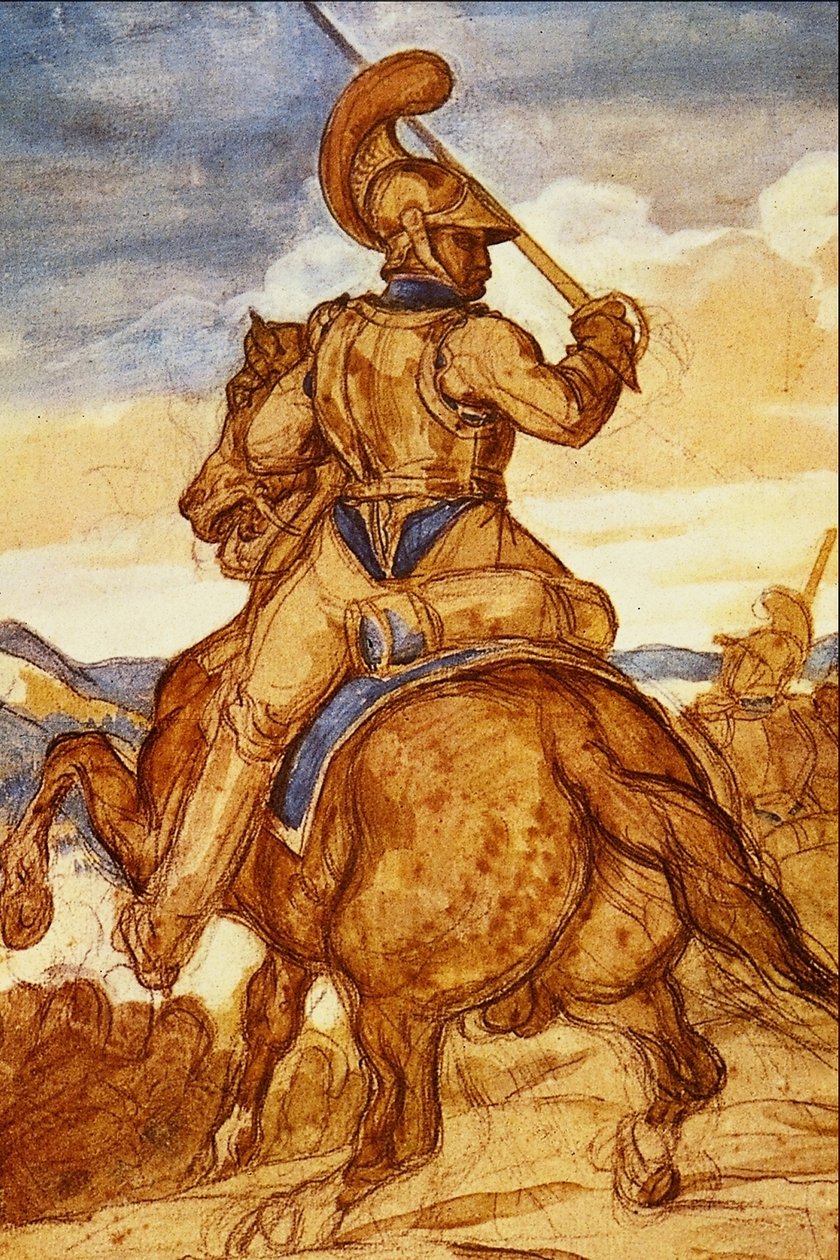 A karabinerek lovas tisztje alkotó: Theodore Gericault