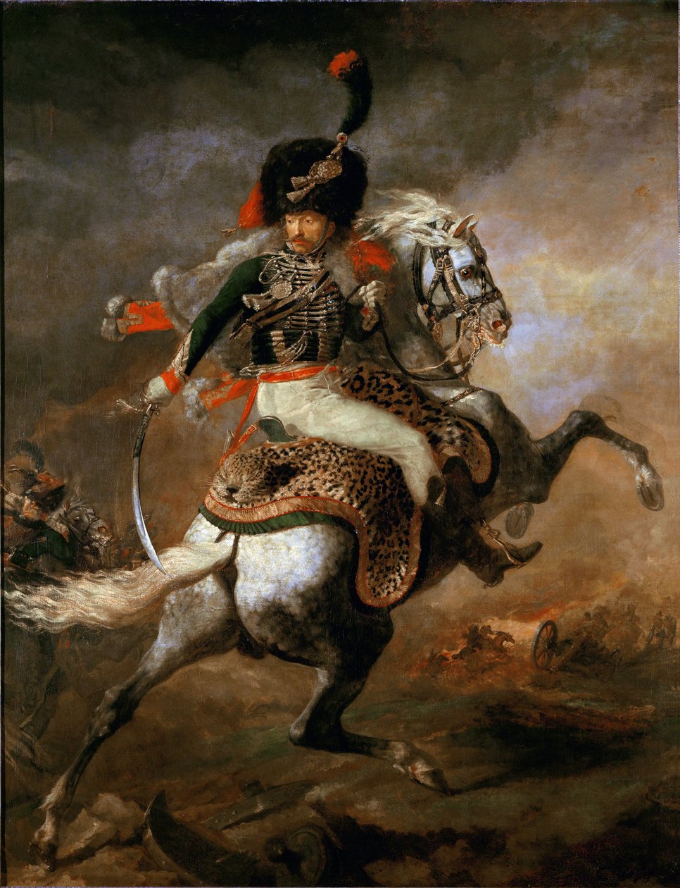 A császári lóőrök tisztje alkotó: Theodore Gericault