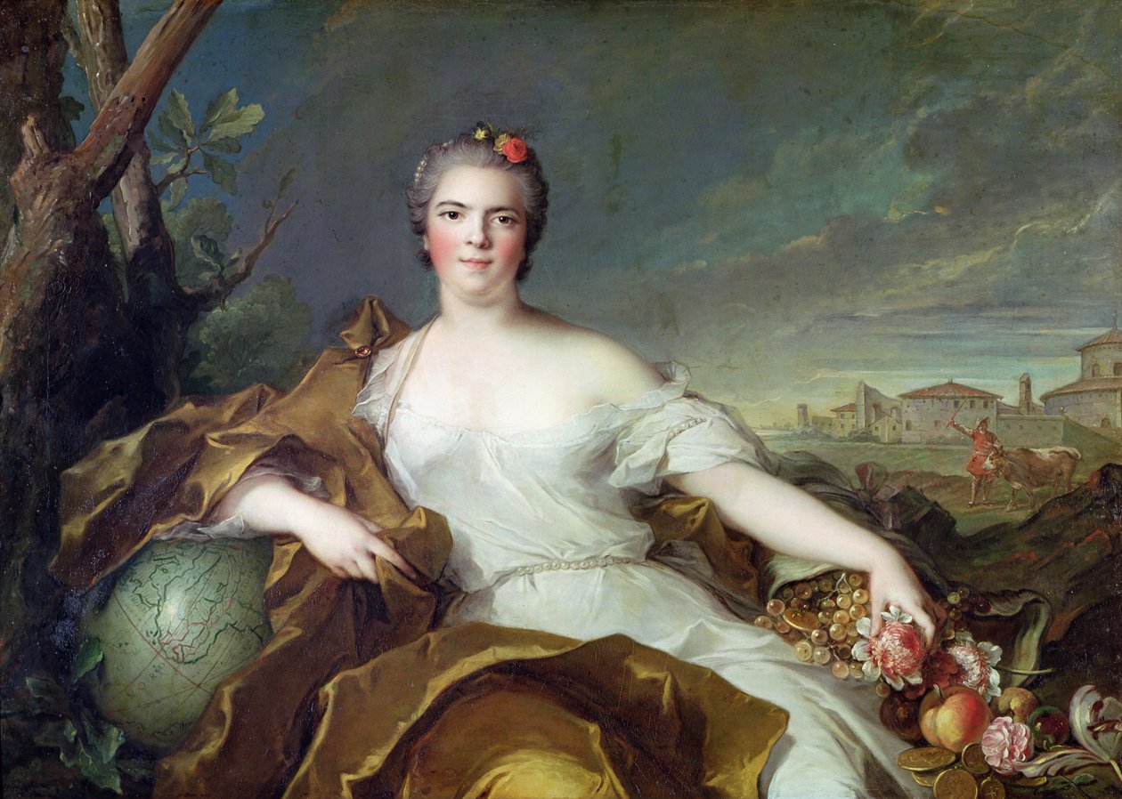 Louise-Elisabeth de France, mint a Föld eleme. 1750-1 alkotó: Jean Marc Nattier