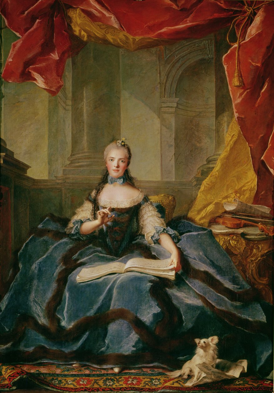 Madame Adelaide de France (1732-1800) udvari ruhában, 1758 alkotó: Jean Marc Nattier