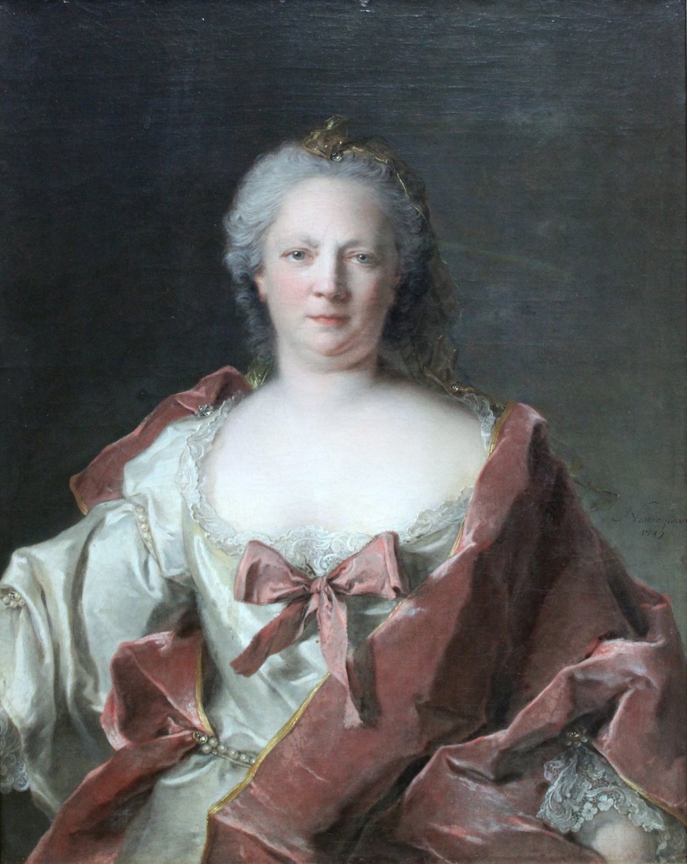 Anna Elisabeth Leerse (1698-1776) frankfurti bankár feleségének portréja alkotó: Jean Marc Nattier