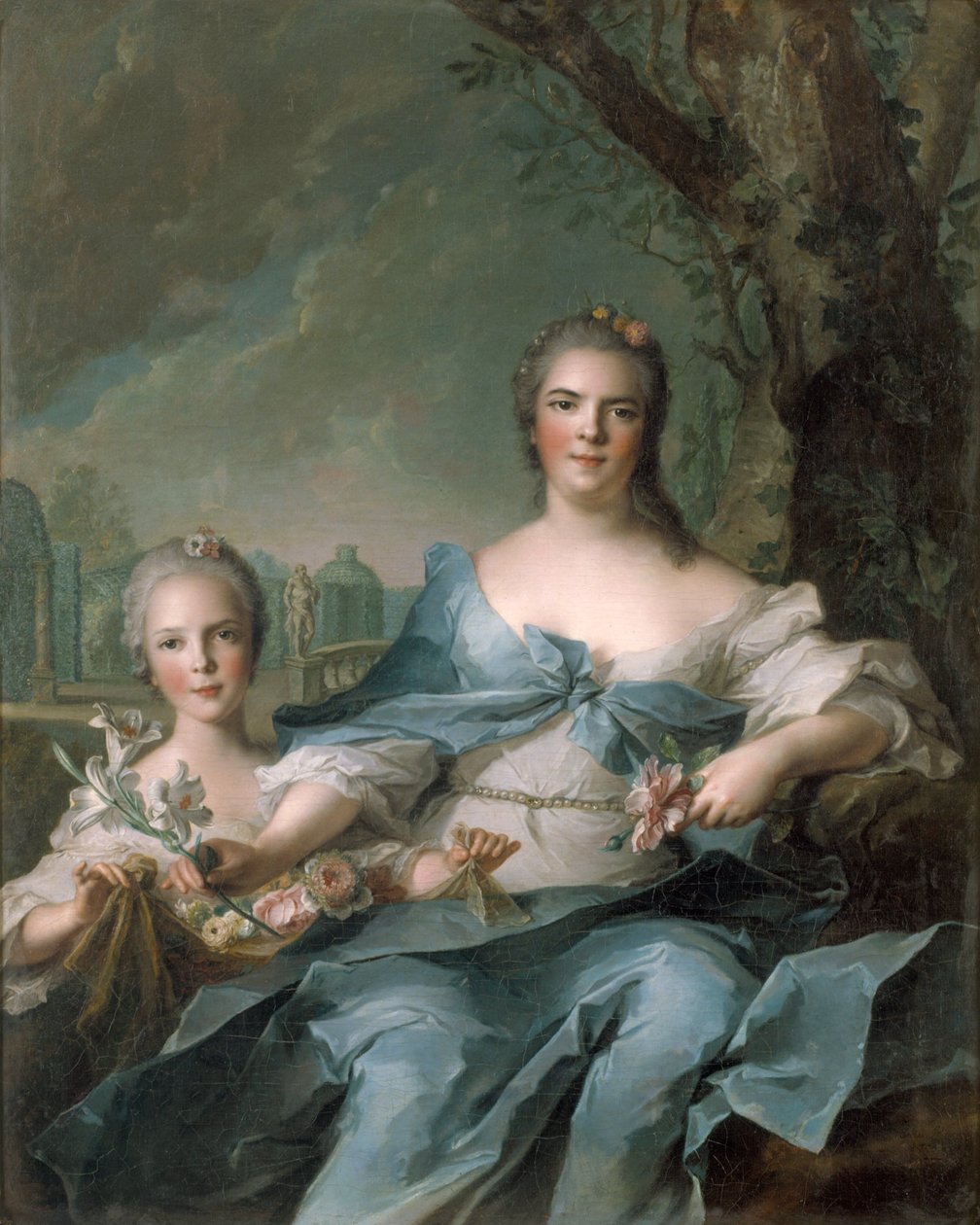 Parma és Piacenza hercegnője, Louise Elisabeth francia és lánya, Isabelle pármai hercegnő alkotó: Jean Marc Nattier