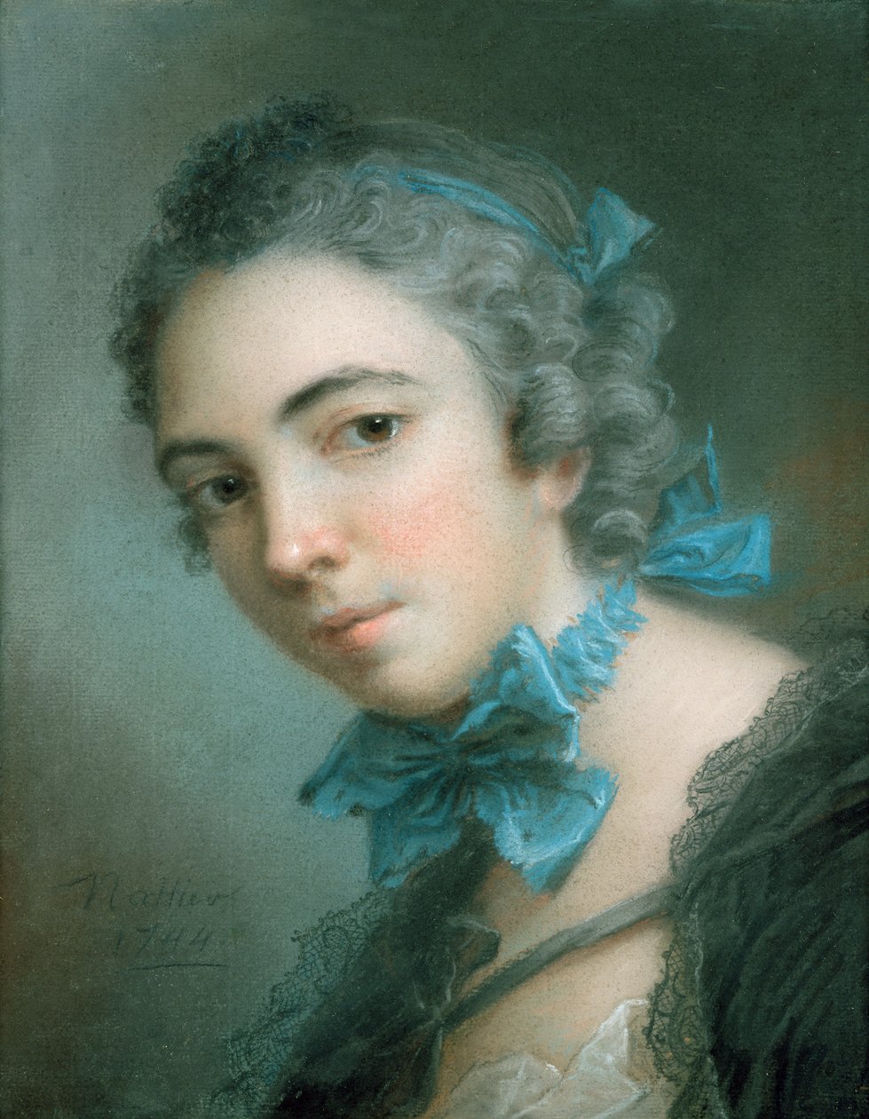 Fiatal lány, 1744 (pasztell, papír) alkotó: Jean Marc Nattier
