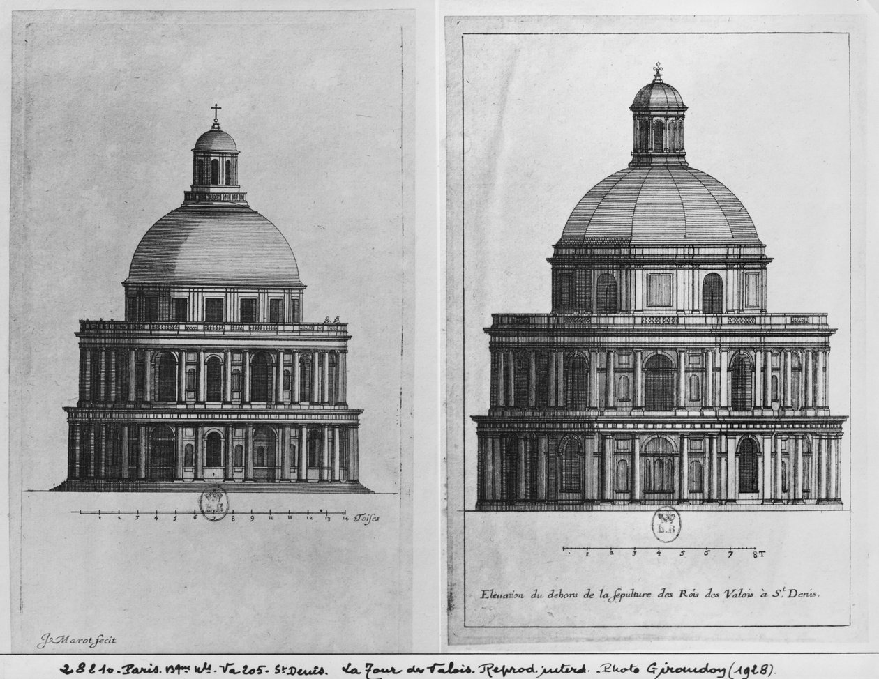 Saint-Denis-bazilika, a Valois-torony, 1655 körül (lásd még: 414689, 414690) alkotó: Jean Marot