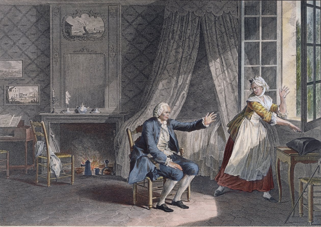 Jean-Jacques Rousseau (1712-78) utolsó szavai Ermenonville-ben 1778-ban alkotó: Jean Michel the Younger Moreau