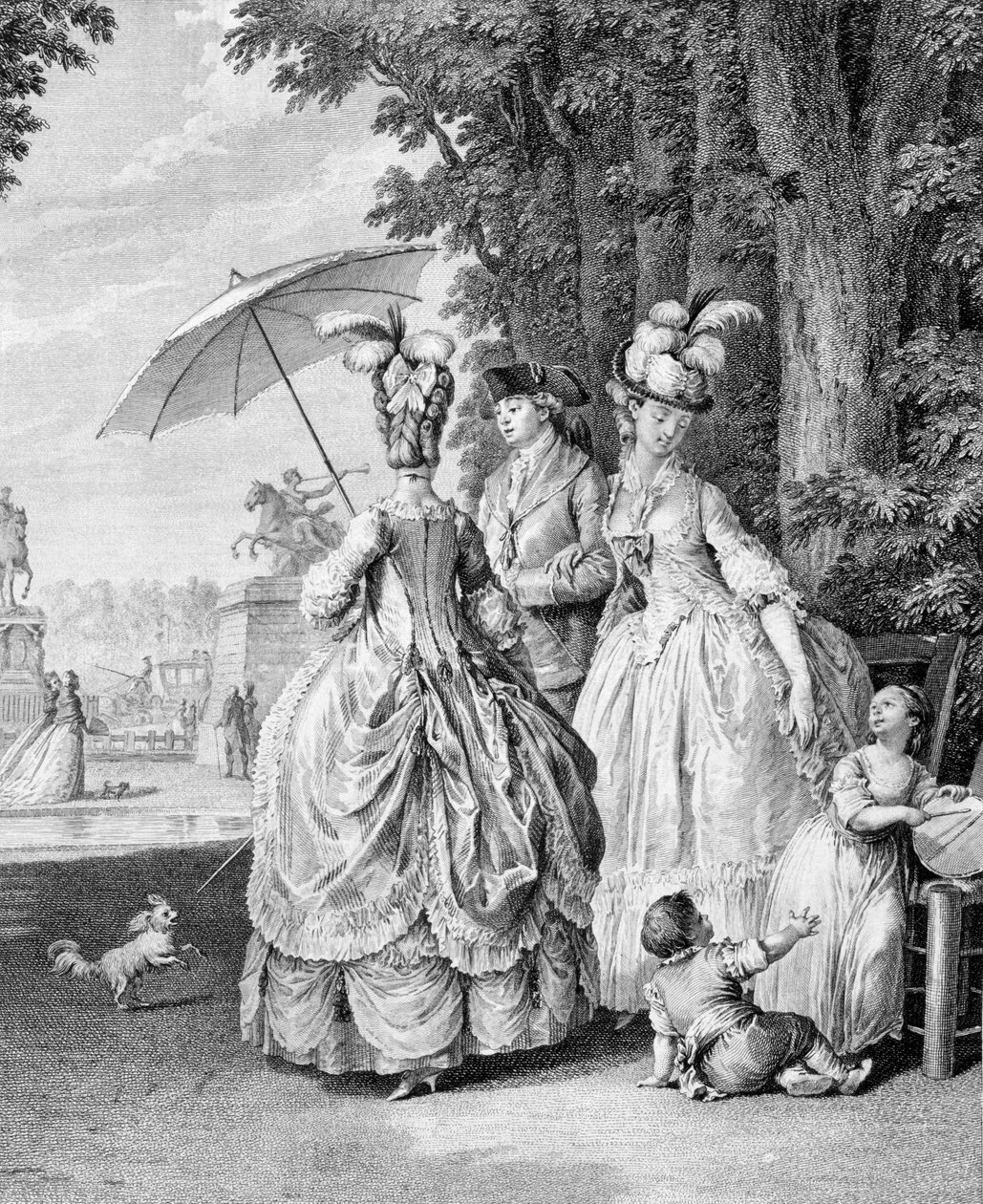 Találkozás Marlyban, metszett Carl Guttenberg (1743-1790) alkotó: Jean Michel the Younger Moreau