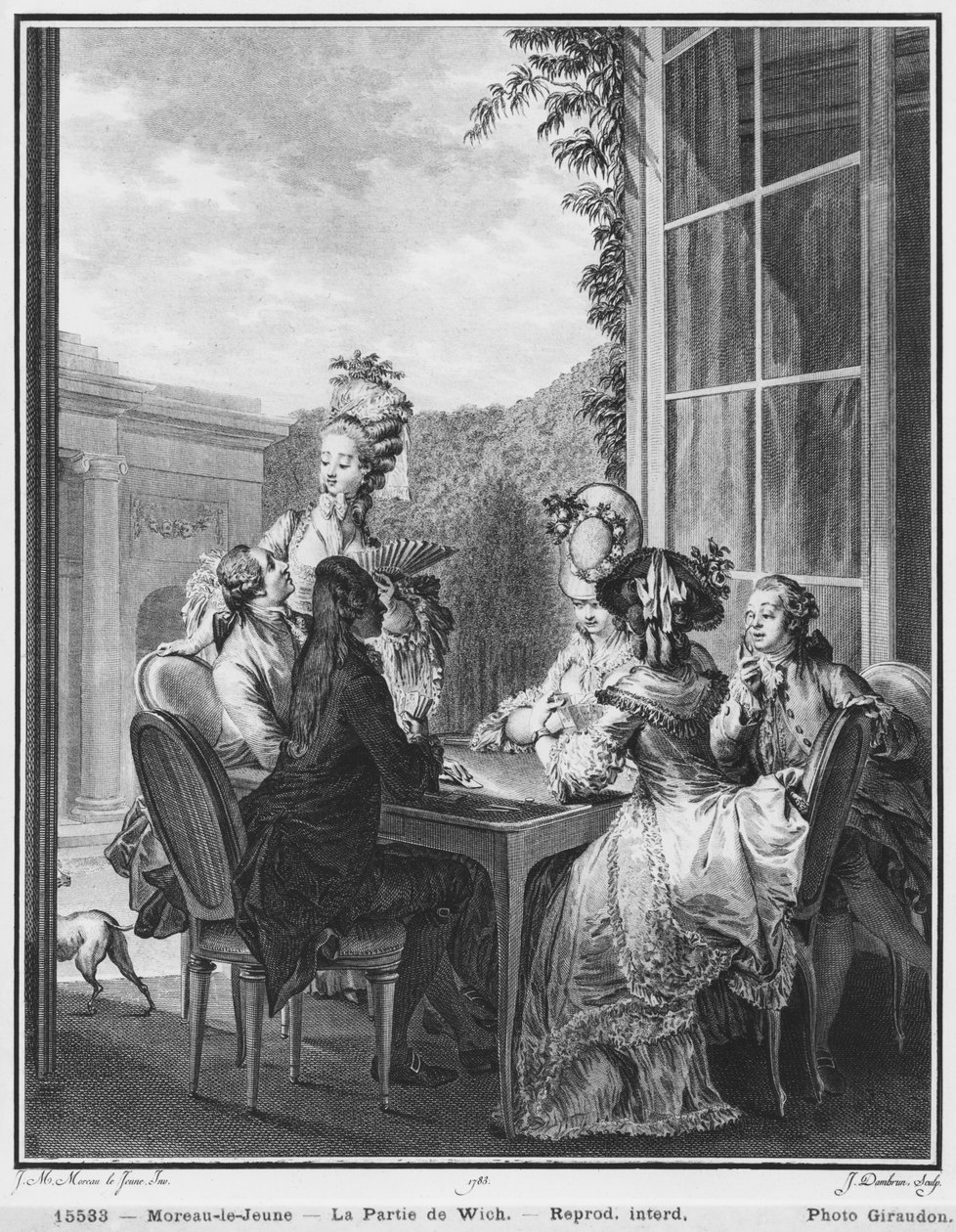 A whist party, vésette Jean Dambrun (1741-1808 után) 1783 alkotó: Jean Michel the Younger Moreau