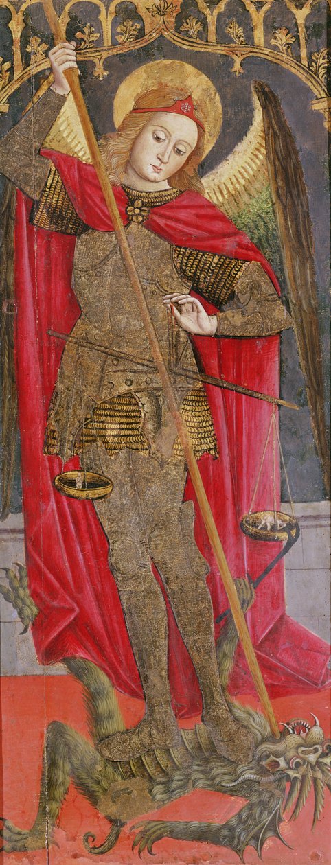 Szent Mihály megöli a sárkányt (tempera, tábla) (lásd még 741471) alkotó: Jean Mirailhet