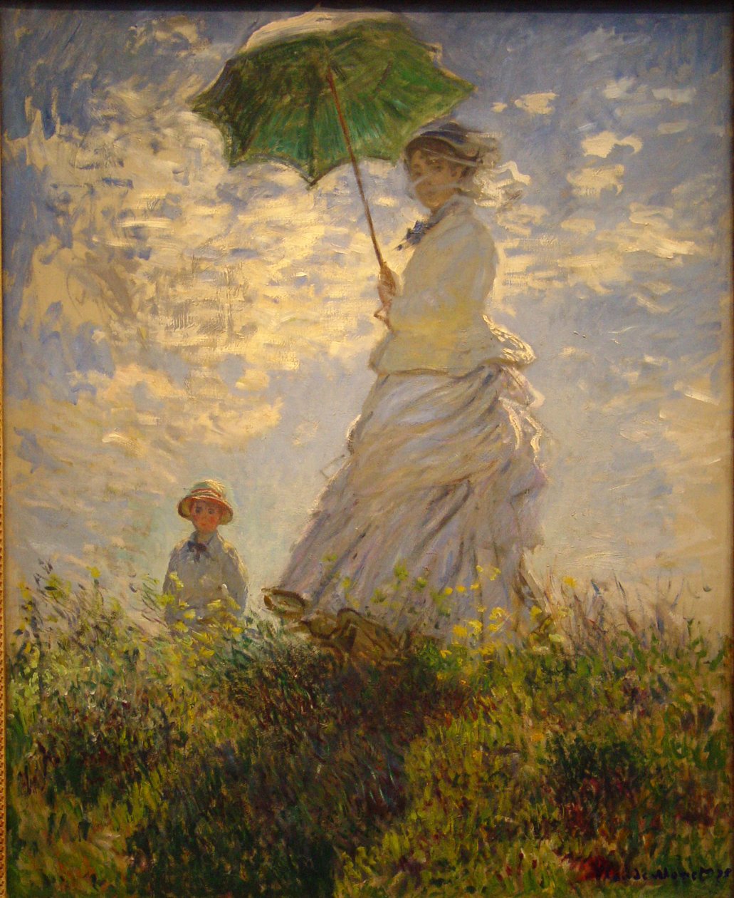 Nő napernyővel alkotó: Jean Monet