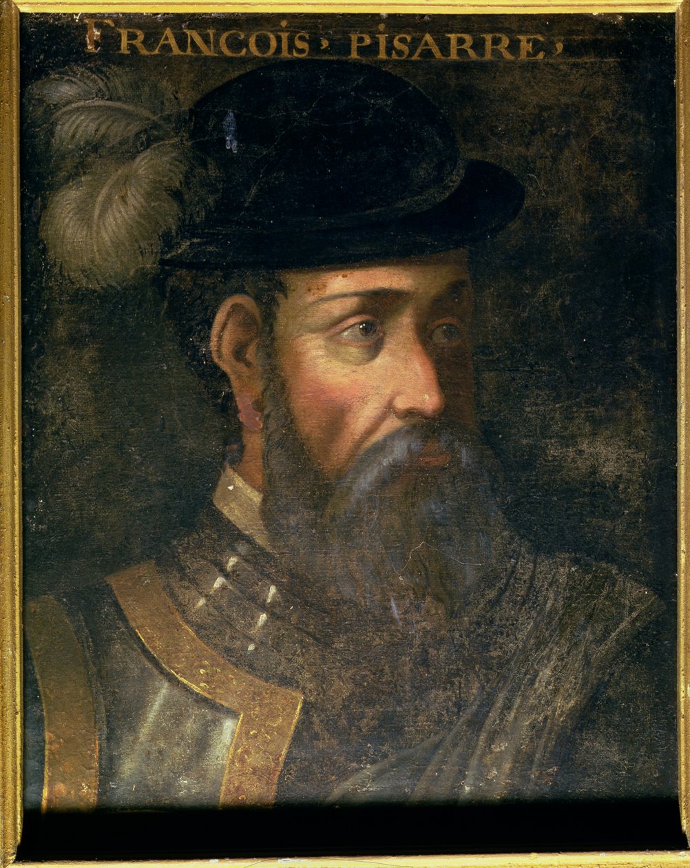 Francisco Pizarro (kb.1478-1541) Peru spanyol hódítójának portréja alkotó: Jean Laurent Mosnier