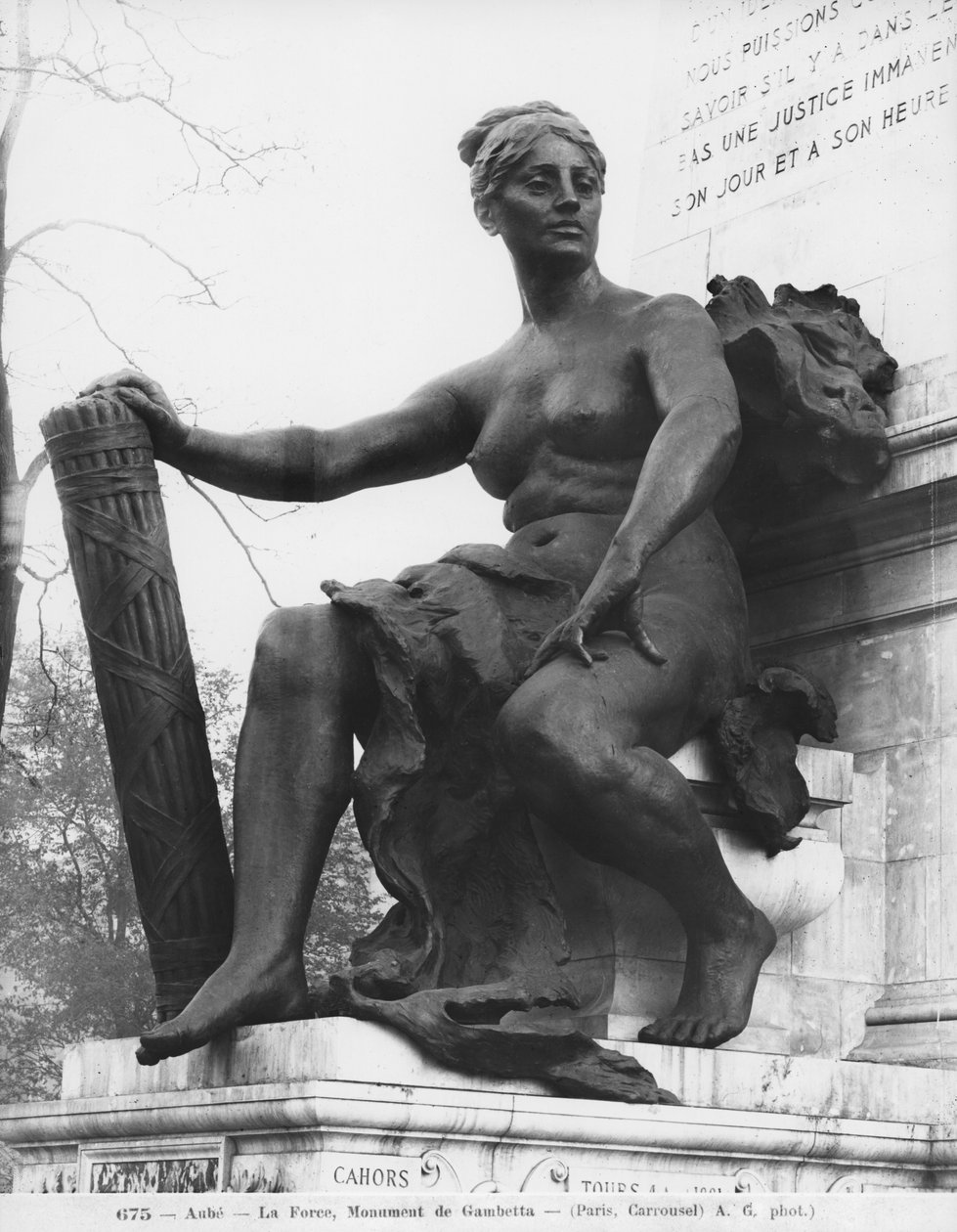 Leon Gambetta emlékműve, Force, cour Napoleon, Louvre, 1888 (részlet) (lásd még: 346101-346103) (bronz és kő) alkotó: Jean Paul Aube