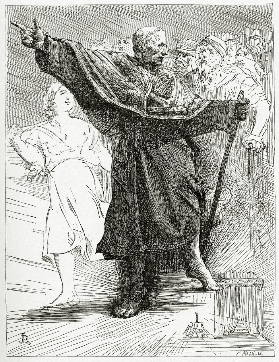 Le Pape, 19. század (színes metszet) alkotó: Jean Paul Laurens