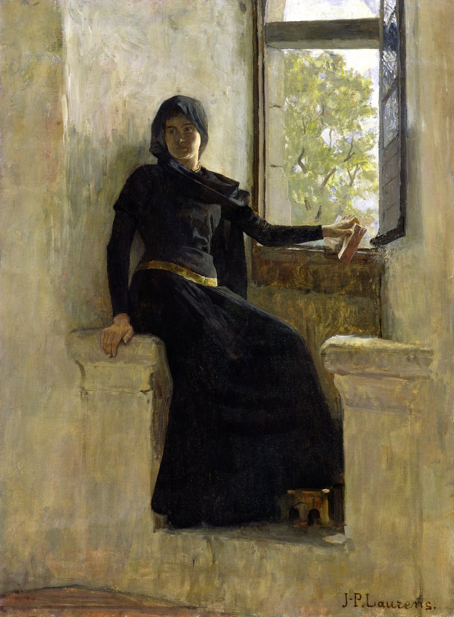 Várakozás, 1905 előtt alkotó: Jean Pierre Laurens