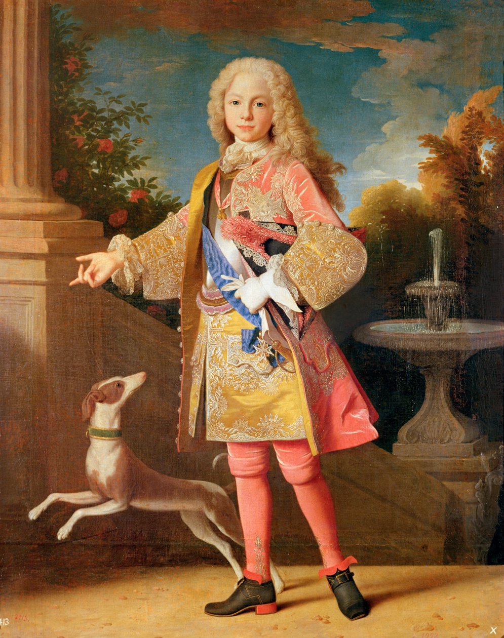Bourbon Ferdinánd, asztúriai herceg portréja, 1725-35 körül alkotó: Jean Ranc