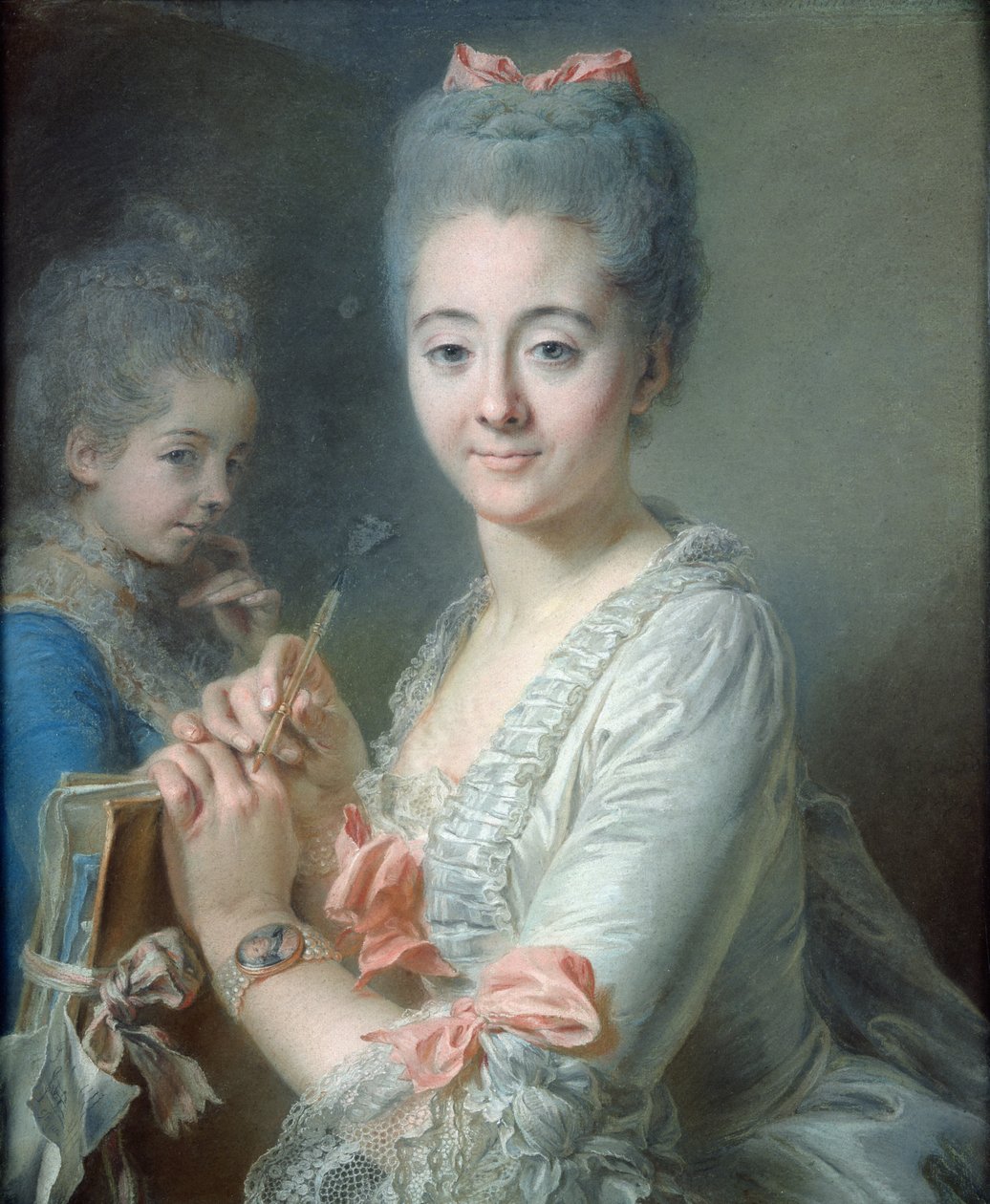 Madame Theodore Lacroix portrét rajzol lányáról, Suzanne Felicite-ről (pasztell, papíron) alkotó: Jean Valade