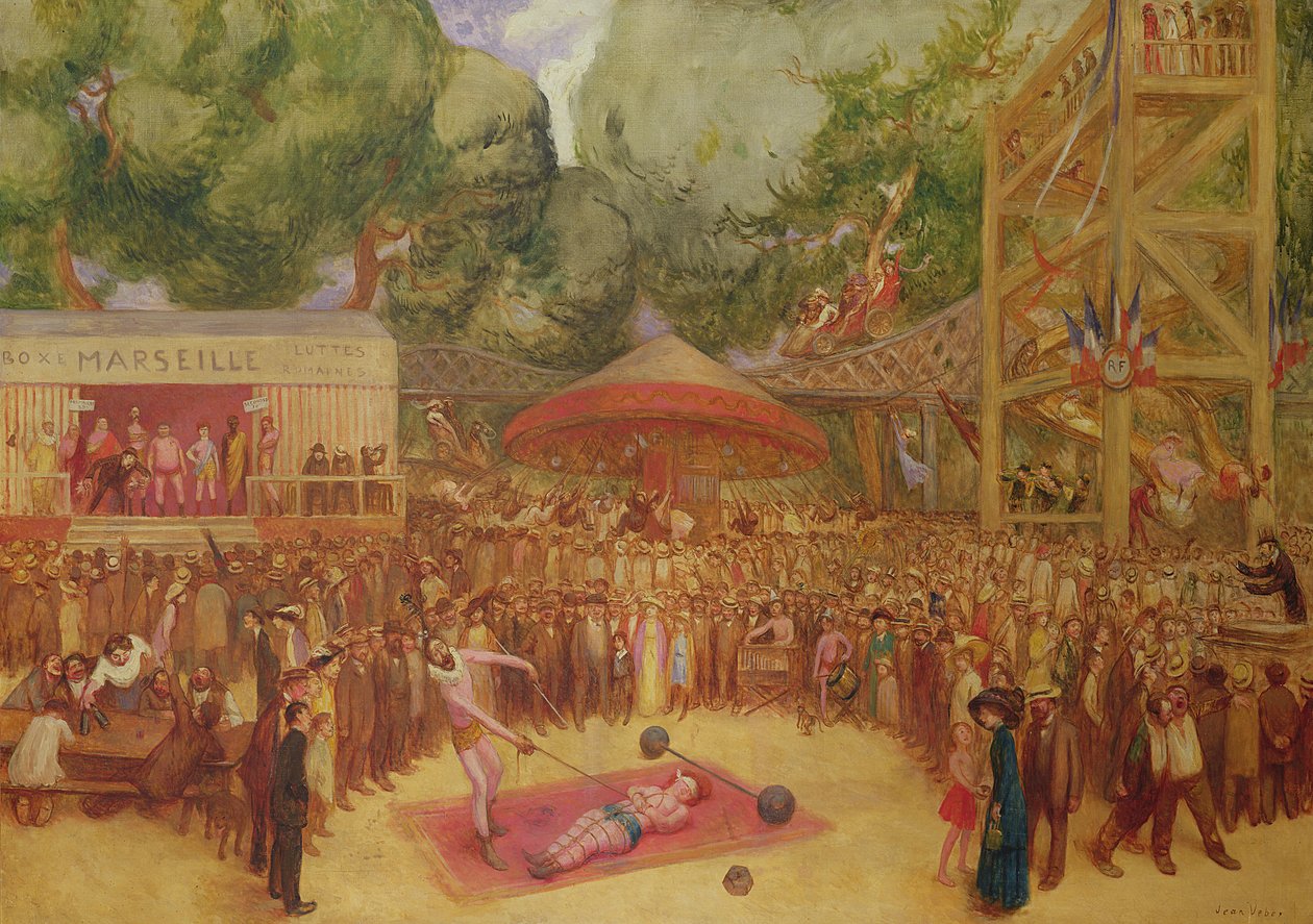 A Saint-Cloud-i vásár, 1920 körül alkotó: Jean Veber
