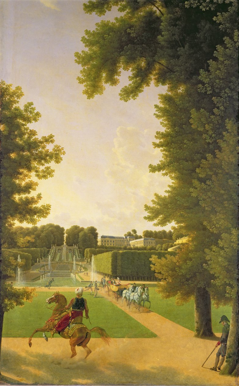 I. Napóleon (1769-1821) és Marie-Louise (1791-1847) sétánya a Parc de Saint-Cloudban 1810-ben. alkotó: Jean Joseph Xavier Bidauld