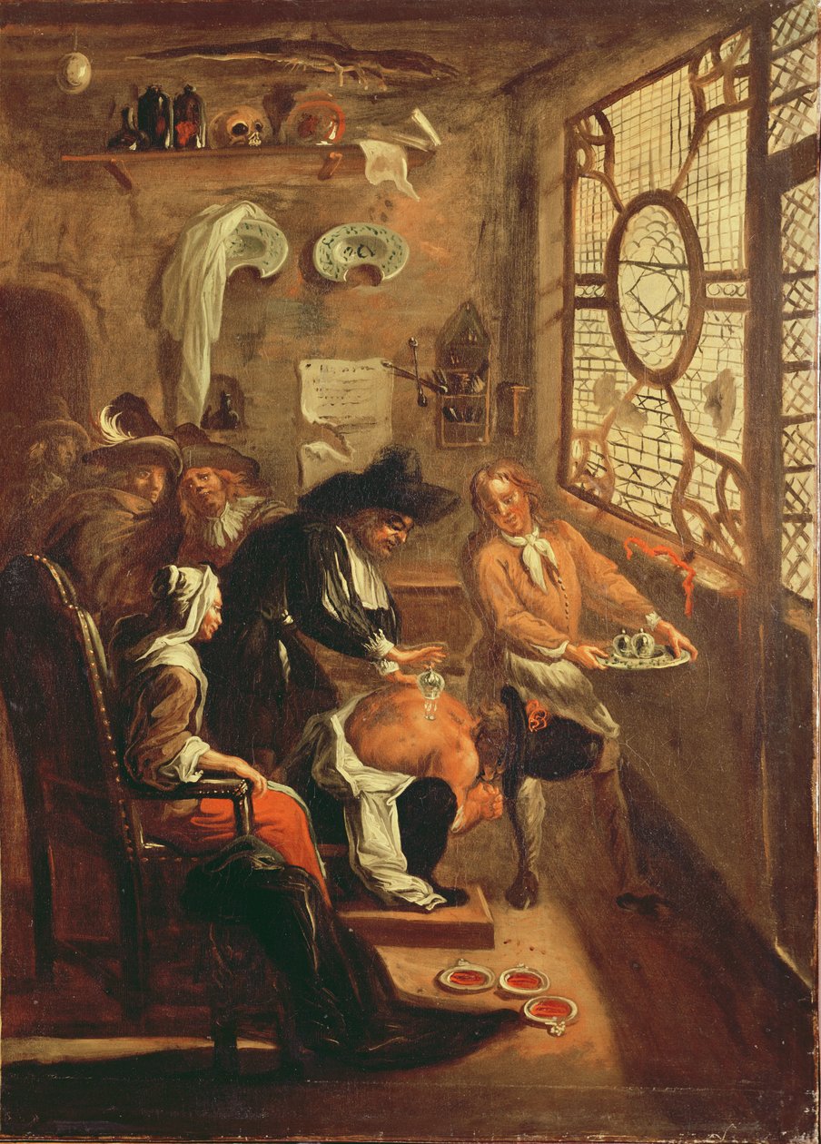 Pohárpohárral kezelt ragotin, Paul Scarron (1610-60) "Roman Comique"-jából, 1712-16 alkotó: Jean de Coulom