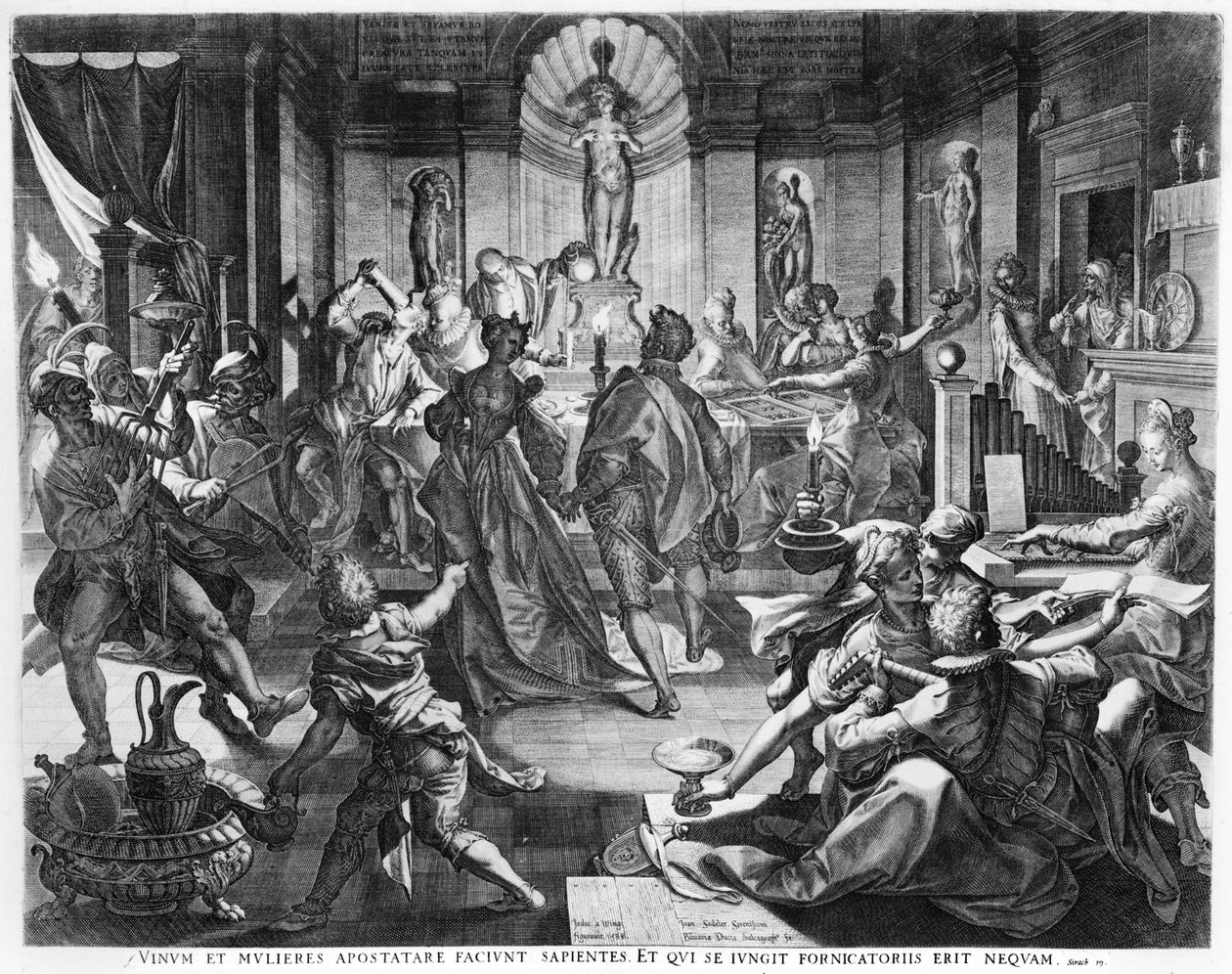 Ünnepi jelenet, 1588 alkotó: Jean or Johann Sadeler