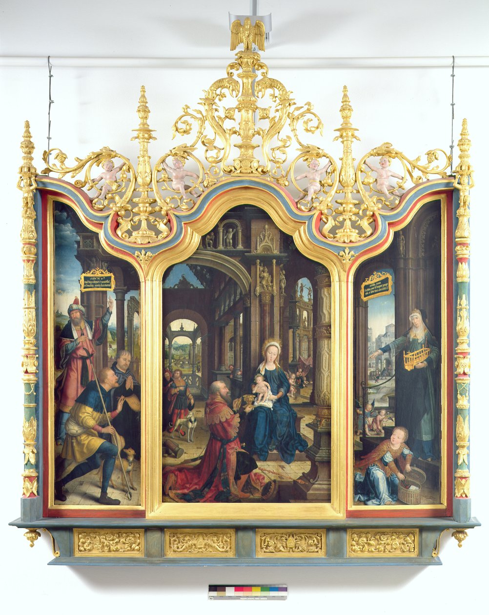 A csecsemő Krisztus imádásának triptichonja, 1529 alkotó: Jean the Elder Bellegambe