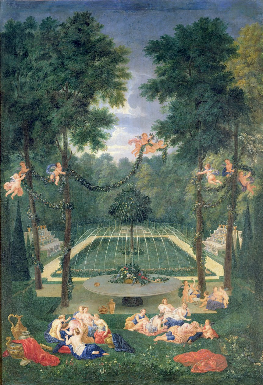 Versailles-i ligetek, kilátás a Marais-ra, Vénusszal és visszhanggal, 1688 alkotó: Jean the Younger Cotelle