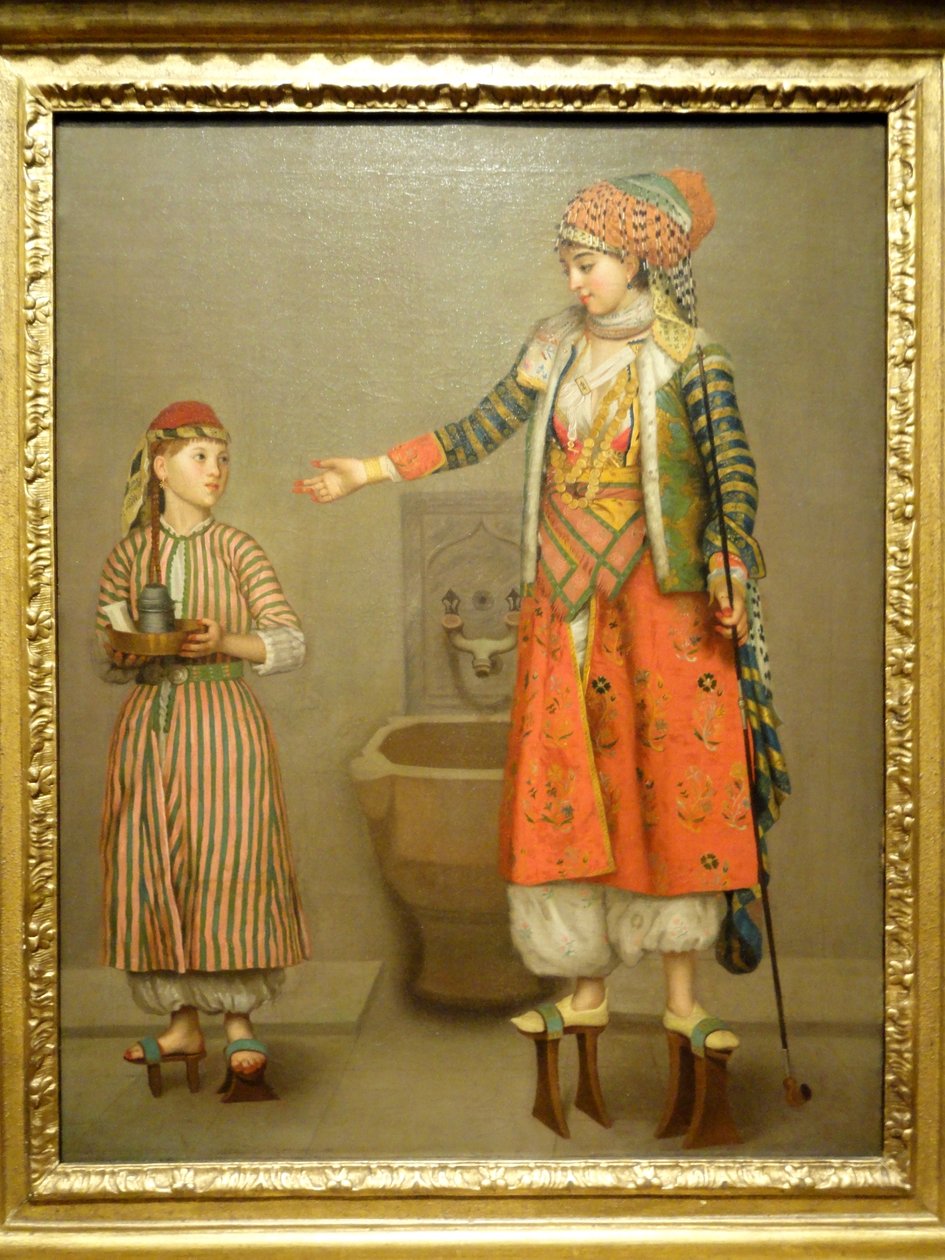 Egy frank asszony és szolgája alkotó: Jean Étienne Liotard