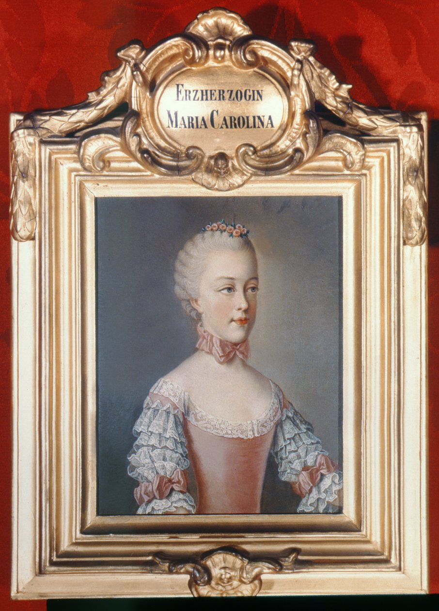 Mária Karolina osztrák főhercegnő (1752-1814), I. Ferenc császár (1708-65) és Mária Terézia osztrák császár (1717-80) lánya 1762 alkotó: Jean Étienne Liotard