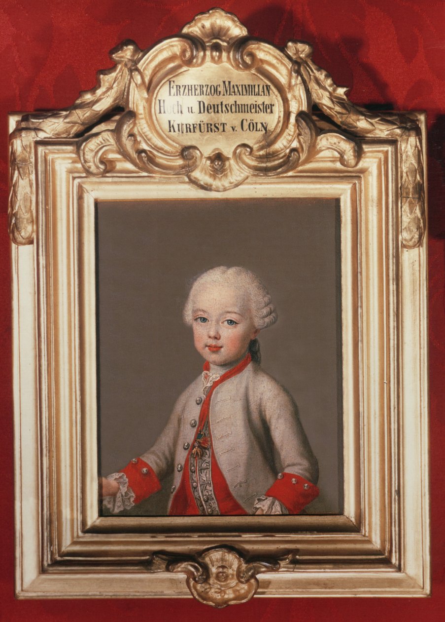 Maximilian (1756-1801) I. Ferenc és Ausztriai Mária Terézia (1717-80) legfiatalabb fia, később kölni érsek-választó, 1762 alkotó: Jean Étienne Liotard