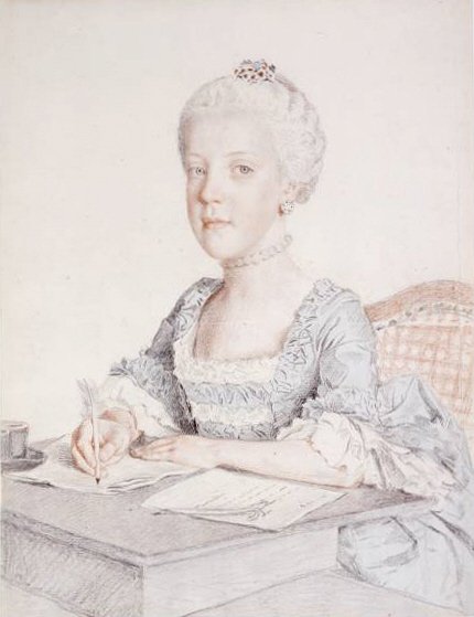 Johanna Gabriele főhercegnő portréja alkotó: Jean-Étienne Liotard