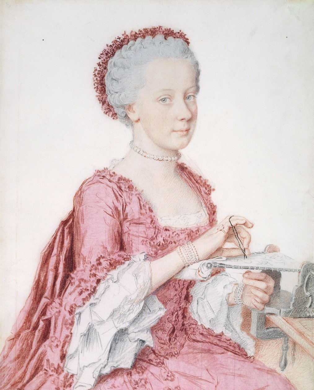 Maria Amalia osztrák főhercegnő portréja alkotó: Jean Étienne Liotard