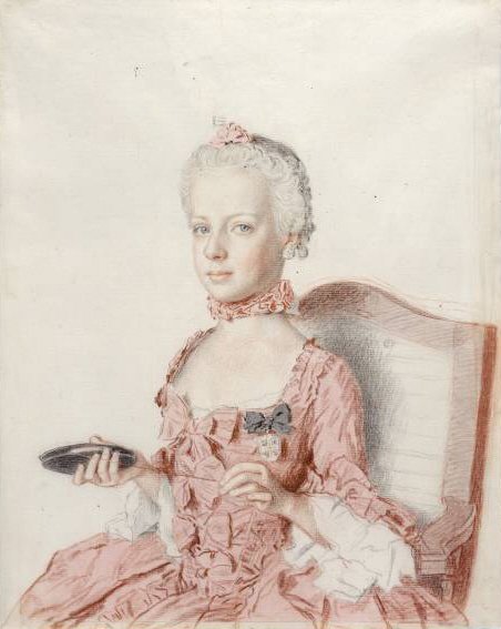 Maria Antonia osztrák főhercegnő portréja alkotó: Jean Étienne Liotard
