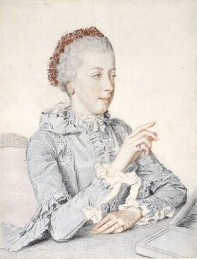 Maria Elisabeth osztrák főhercegnő portréja alkotó: Jean Étienne Liotard