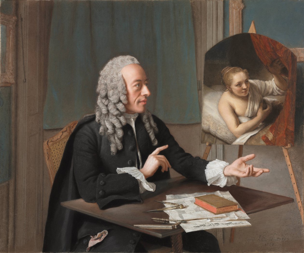 François Tronchin arcképe (1704-1798) alkotó: Jean Étienne Liotard