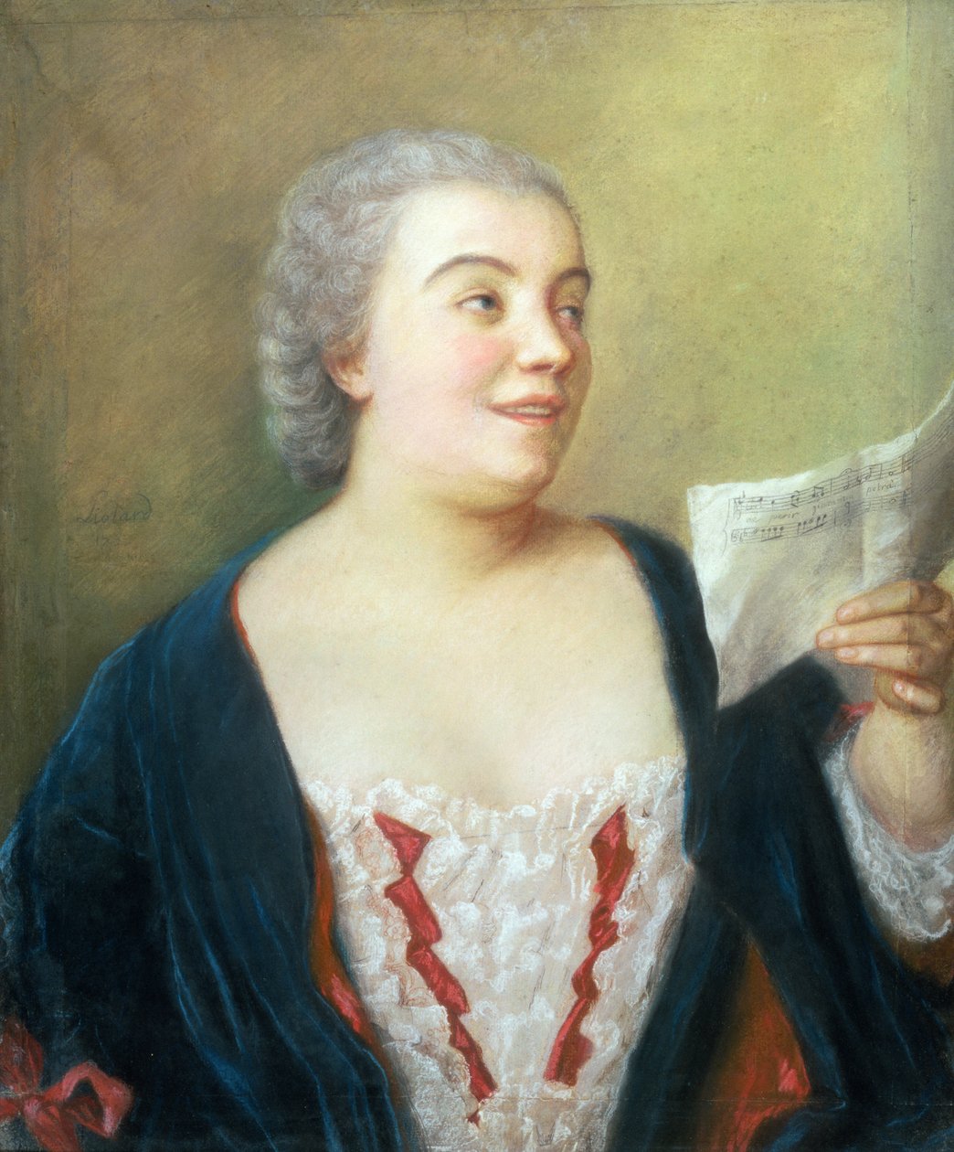 Maria Gunning portréja (gouache) 1749 alkotó: Jean Étienne Liotard