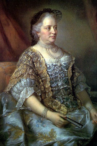 Mária Terézia, Ausztria, Magyarország és Csehország uralkodója portréja 1762 -ben alkotó: Jean Étienne Liotard