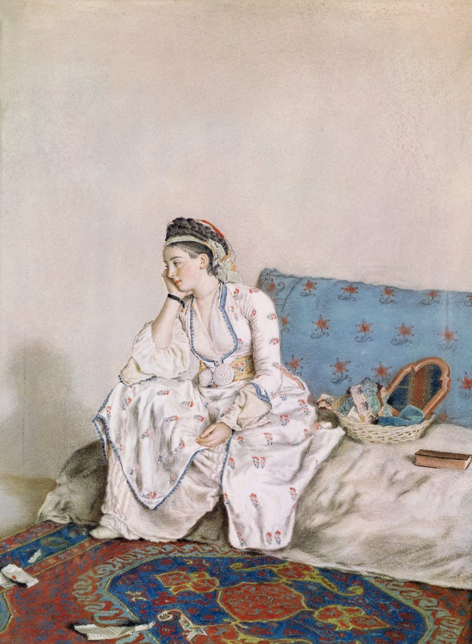 Mary Gunning, Coventry grófnőjének portréja, 1749 (pasztell, papíron) alkotó: Jean Étienne Liotard