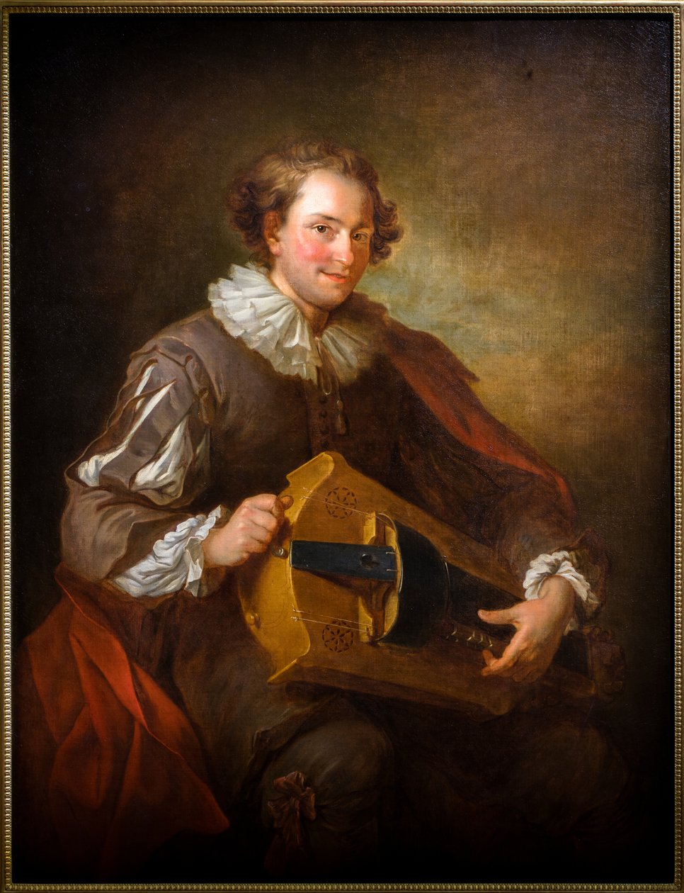 Egy hurdy-gurdy játékos portréja alkotó: Jean Alexis Grimou