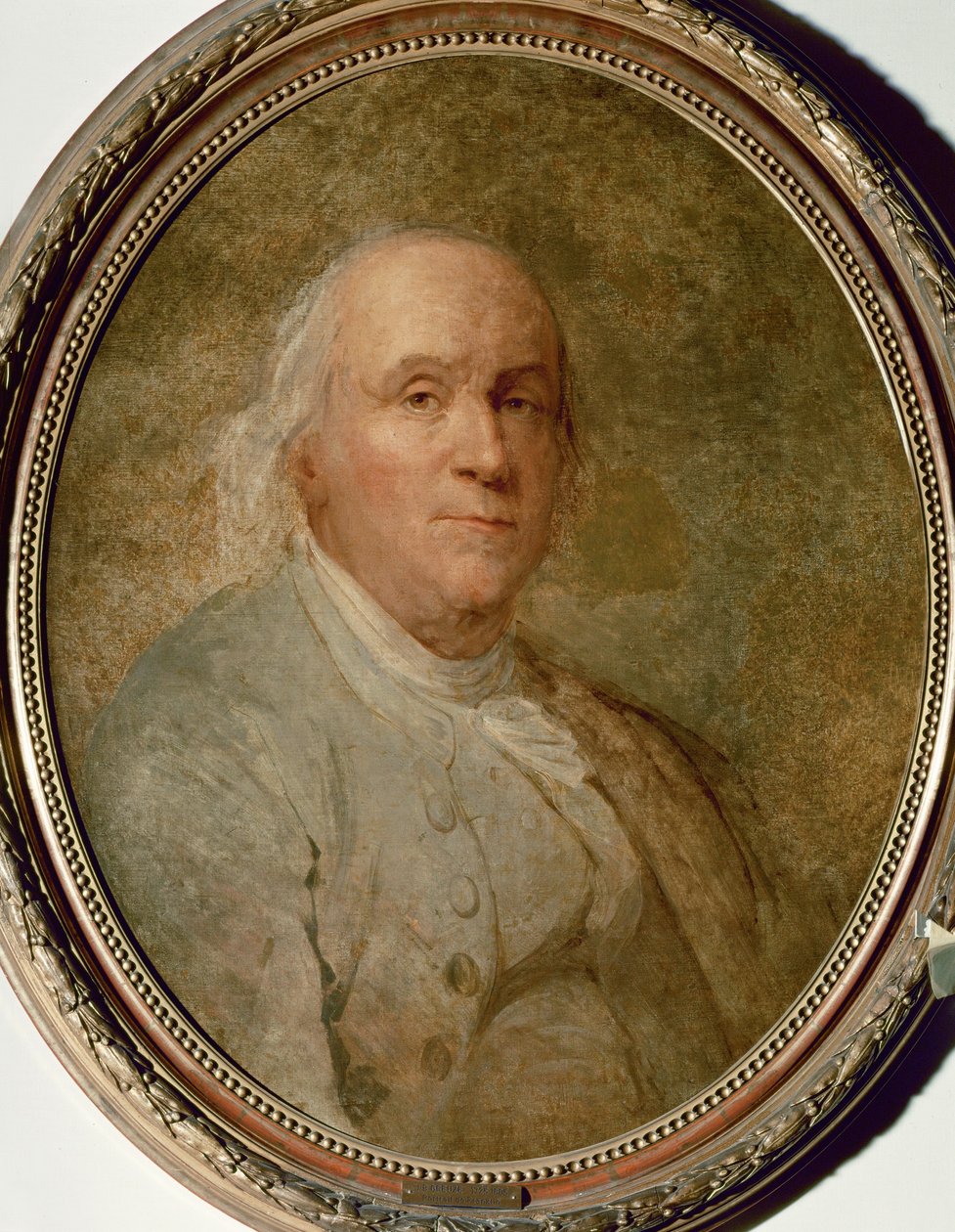 Benjamin Franklin, államférfi és nagykövet ... (terrakotta) alkotó: Jean-Antoine Houdon