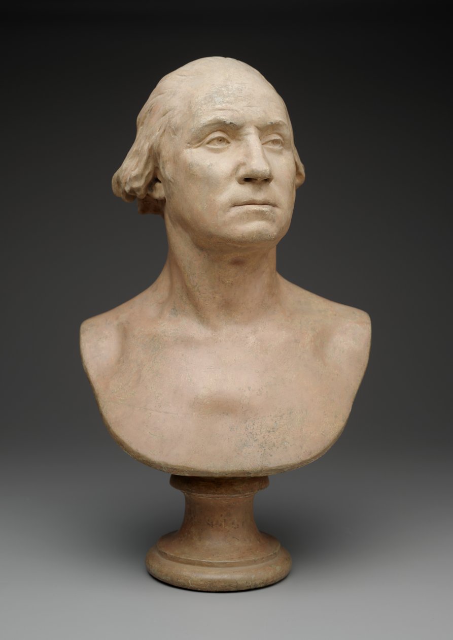 George Washington, 1786 körül (festett vakolat) alkotó: Jean Antoine Houdon