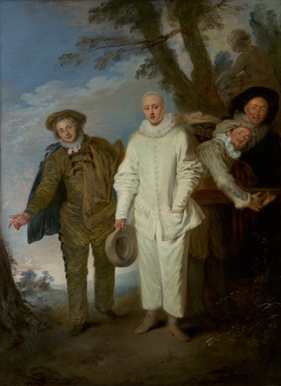 Az olasz komédiások alkotó: Jean-Antoine Watteau