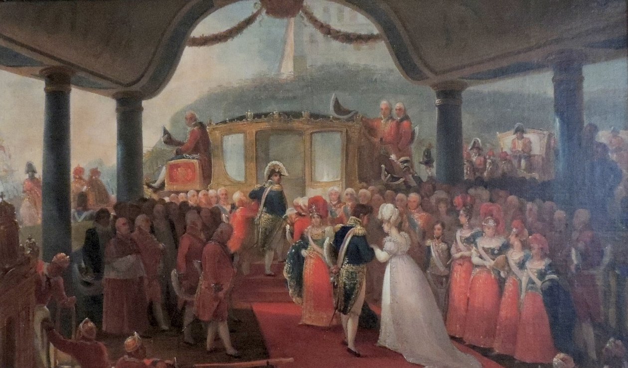 Tanulmány D. Leopoldina brazíliai érkezésére alkotó: Jean Baptiste Debret